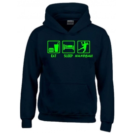 EAT SLEEP HANDBALL Kinder Sweatshirt mit Kapuze HOODIE Kids Gr.1