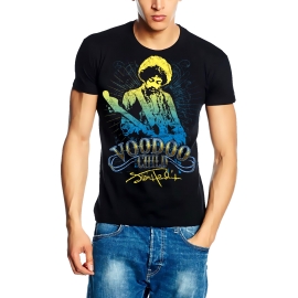 Jimi Hendrix Voodoo Child Signatur T-Shirt schwarz Gr. S M L XL XXL