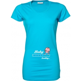 Baby loading…  Süsses T-Shirt für Schwangere Mama LONGSHIRT Extra Langes Strech T-Shirt XS S M L XL XXL