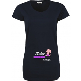 Baby loading…   T-Shirt für Schwangere - Mama LONG SHIRT Extra Langes Strech T-Shirt XS S M L XL XXL