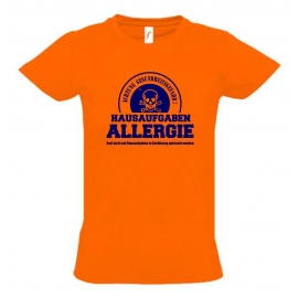 HAUSAUFGABEN ALLERGIE - Vorsicht Gesundheitsgefahr ! Nicht mit Hausaufgaben in Verbindung bringen ! Kinder T-Shirt Kids Gr.128 - 164 cm