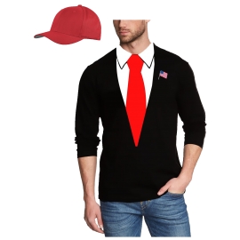 DONALD TRUMP KOSTÜM - US PRESIDENT Karneval Faschingskostum USA WAHL S M L XL XXL 3XL