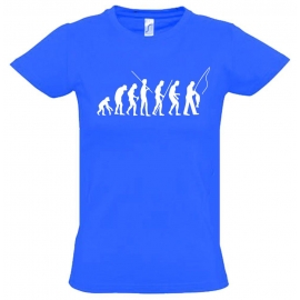 ANGELN - FISCHEN  Evolution Kinder T-Shirt Kids Gr.128 - 164 cm