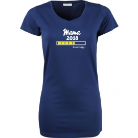 Mama 2018 Loading ... T-Shirt für Schwangere - Mama LONG SHIRT Extra Langes Strech T-Shirt XS S M L XL XXL
