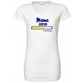 Mama 2018 Loading ... T-Shirt für Schwangere - Mama LONG SHIRT Extra Langes Strech T-Shirt XS S M L XL XXL