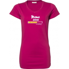 Mama 2018 Loading ... T-Shirt für Schwangere - Mama LONG SHIRT Extra Langes Strech T-Shirt XS S M L XL XXL