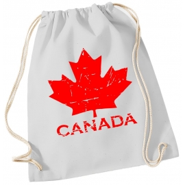Canada Vintage GYMBAG AHORN KANADA hellgrau, schwarz, rot, weiss, sky Rucksack Gymsac Back pack Ranzen