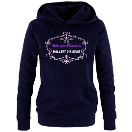 Auch eine Prinzessin ballert Dir eine ! Damen - Mädchen Geburtstag HOODIE Sweatshirt mit Kapuze Gr. S M L XL Prinzessin Birthday Party Feiern