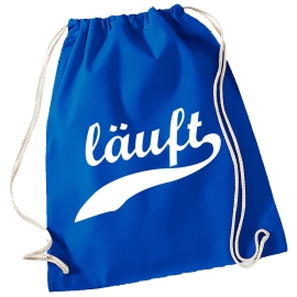 LÄUFT ! Gymbag Rucksack Turnbeutel Tasche Backpack für Pausenhof, Schule, Sport, Urlaub