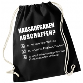 Turnbeutel mit Spruch ! Gymbag verschiedene Spüche & Designs auswählbar - Rucksack Turnbeutel Tasche Backpack für Pausenhof, Schule, Sport, Urlaub