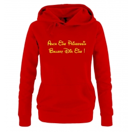 Auch eine Prinzessin ballert Dir eine ! Damen - Mädchen Geburtstag HOODIE Sweatshirt mit Kapuze Gr. S M L XL Prinzessin Birthday Party Feiern