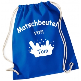 Matschbeutel mit Namen ! Turnbeutel Gymbag Rucksack  Tasche Backpack für Pausenhof, Schule, Kindergarten, Sport, Urlaub, Training