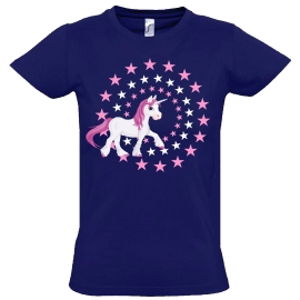 UNICORN STARS - Einhorn Sterne Kids Gr.116 128 140 152 cm Einschulung, erster Schultag, 1. Klasse, Kindergartenabschieds Shirt