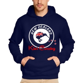 NEW ZEALAND NEU Kiwi Crossing Kapuzensweater NEUSEELAND Blau Schwarz Navy S M L XL XXL 3XL 4XL 5XL