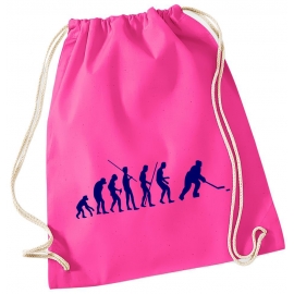 Evolution EISHOCKEY ! Gymbag Rucksack Turnbeutel Tasche Backpack für Pausenhof, Schule, Sport, Urlaub