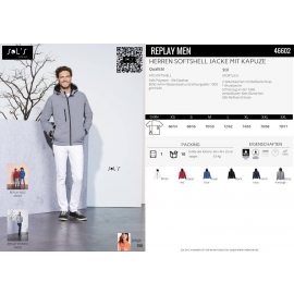 FEUERWEHR SOFTSHELL Jacke mit Kapuze für Herren, Damen, Kinder mit reflektierendem Druck vorne + hinten  S M L XL 2XL 3XL  FF BF