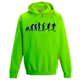 FUSSBALL EVOLUTION ! NEON KINDER SPORT HOODIES  Sweatshirt mit Kapuze- Neongelb, Neongrün, Neonpink, Neonorange Kinder Funktionsshirts Trikot für alle Sportarten 3 bis 14 Jahre