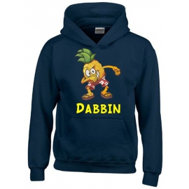 DABBIN ANANAS ! Kinder HOODIE Sweatshirt mit Kapuze Kids Gr.128 - 164 cm Dabbing