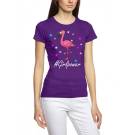 GIRLPOWER Flamingo ! Flamingo Unicorn Damen T-Shirt Gr.S M L XL XXL schenken Birthday Party Feiern