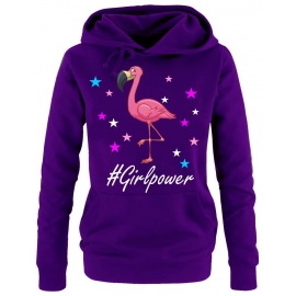 GIRLPOWER Flamingo ! Unicorn Flamingo Damen Hoodie - Sweatshirt mit Kapuze Gr.S M L XL XXL schenken Birthday Party Feiern