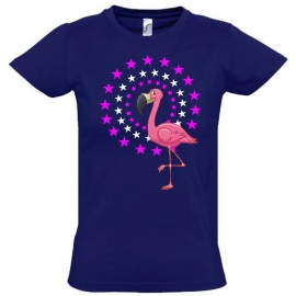 FLAMINGO STARS - FLAMINGO Sterne Kids Gr.116 128 140 152 cm Einschulung, erster Schultag, 1. Klasse, Kindergartenabschieds Shirt