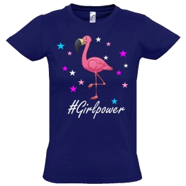 FLAMINGO GIRLPOWER - Kids Gr.116 128 140 152 cm Einschulung, erster Schultag, 1. Klasse, Kindergartenabschieds Shirt