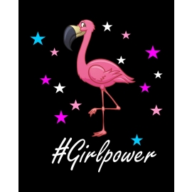 FLAMINGO GIRLPOWER - Kids Gr.116 128 140 152 cm Einschulung, erster Schultag, 1. Klasse, Kindergartenabschieds Shirt