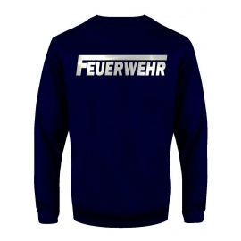 FEUERWEHR SWEATSHIRT reflektierender Druck vorne + hinten  S M L XL 2XL 3XL 4XL 5XL FF BF