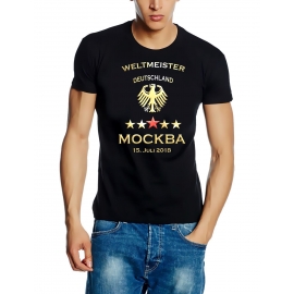 WELTMEISTER DEUTSCHLAND 5. STERN MOSKAU FINALE T-Shirt schwarz rot gold S M L XL XXL 3XL 4XL 5XL