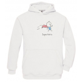 SUPERHERO ! Hoodie Sweatshirt mit Kapuze, T-Shirt oder Strampler Gr. 116 128 140 152 164 cm