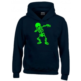 Dabbing Skelett Hoodie Sweatshirt mit Kapuze Gr. 116 128 140 152 164 cm Halloween 3C