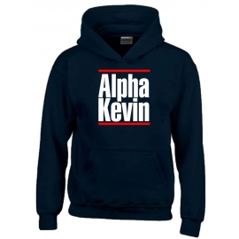 Alpha Kevin schwarz oder dunkelblau Hoodie Sweatshirt mit Kapuze oder T-Shirt Gr. S M L XL XXL 3XL und Kinder 152 164 cm