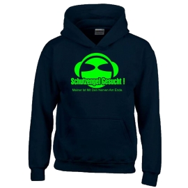 SCHUTZENGEL GESUCHT ! MEINER IST MIT DEN NERVEN AM ENDE. Hoodie Sweatshirt mit Kapuze Gr. 116 128 140 152 164 cm