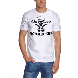 Koch Shirt. DAS WIRD DIR SCHMECKEN T-Shirt schwarz weiss navy S M L XL XXL 3XL 4XL 5XL