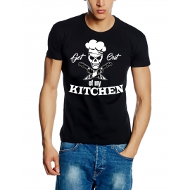 Koch Shirt. GET OUT OF MY KITCHEN T-Shirt schwarz weiss navy S M L XL XXL 3XL 4XL 5XL