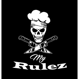 My Rulez !  KOCHJACKE GUSTAV schwarz, weiss Gr. 44 46 48 50 52 54 56 58 60 62 64 66