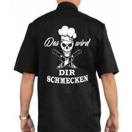 Das wird Dir Schmecken !  KOCHJACKE GUSTAV schwarz, weiss Gr. 44 46 48 50 52 54 56 58 60 62 64 66