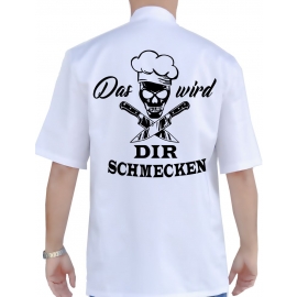 Das wird Dir Schmecken !  KOCHJACKE GUSTAV schwarz, weiss Gr. 44 46 48 50 52 54 56 58 60 62 64 66