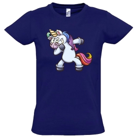 EINHORN DABBING ! T-SHIRT oder Hoodie Sweatshirt mit Kapuze Gr. 116 128 140 152 164 cm Reiten Pferde