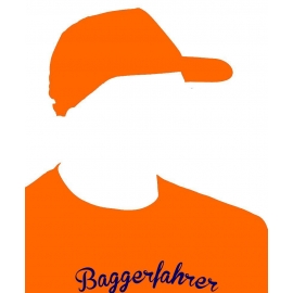 BAGGERFAHRER Kostüm Bauarbeiter Set T-Shirt oder Sweatshirt, Cap Orange Kinderkostüm 104 116 128 140 152 164cm