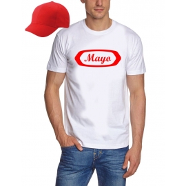 MAYO + KETCHUP Kostüm Imbiss Kombi t T-Shirt oder Hoodie + Cap, Pommes Rot weiss Gr.S M L XL XXL 3XL 4XL 5XL und Kinderkostüm 104 116 128 140 152 164cm