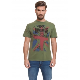 Lonsdale London Union Jack T-Shirt Oliv   Gr. S M L XL XXL