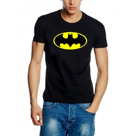 BATMAN Logo ORIGINAL T-Shirt  SCHWARZ Grössen S M L XL 2XL 3XL 4XL 5XL