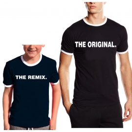 THE ORIGINAL + THE REMIX Bundle T-Shirt Set Vater und Sohn / Tochter Gr.S M L XL XXL + 128 140 152 164cm