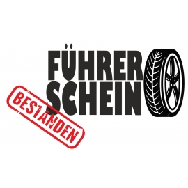 Führerschein bestanden - Reifen T-Shirt zur Führerscheinprüfung, praktische Prüfung, Fahranfänger Schwarz S M L XL 2XL 3XL 4XL 5XL