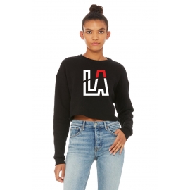 LA Bauchfrei Sweatshirt original crops TOP CROP Damen Sweater kurz geschnitten S M L XL Friday Club Black