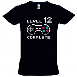 LEVEL 12 complete T-Shirt oder Hoodie Sweatshirt für Kinder 12 Jahre Geburtstag Geschenk Gamer Konsole Gr. 152 164 cm oder Herren XS S M