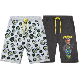 Lego Ninjago Sommershorts Jungen kurze Hose dunkelgrau in den Gr.104 116 128 140 4 6 8 10 Jahre Kindershorts