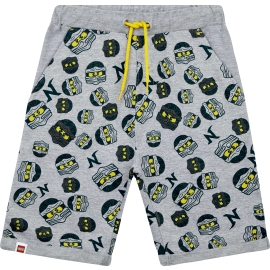 Lego Ninjago Sommershorts Jungen kurze Hose grau LNJ 3-537 in den Gr.104 116 128 140 4 6 8 10 Jahre Kindershorts