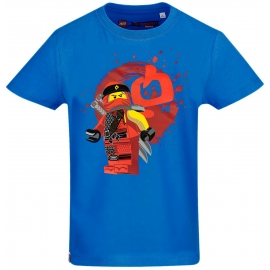 Lego Ninjago Kinder T-Shirt blau Q Jungen + Mädchen Gr. 104 116 128 140 Lego Wear original Bausteine Kleidung